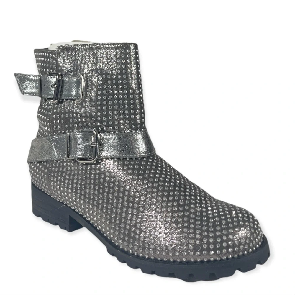 Gezeta Silver Ankle Boots - Picture 1 of 3